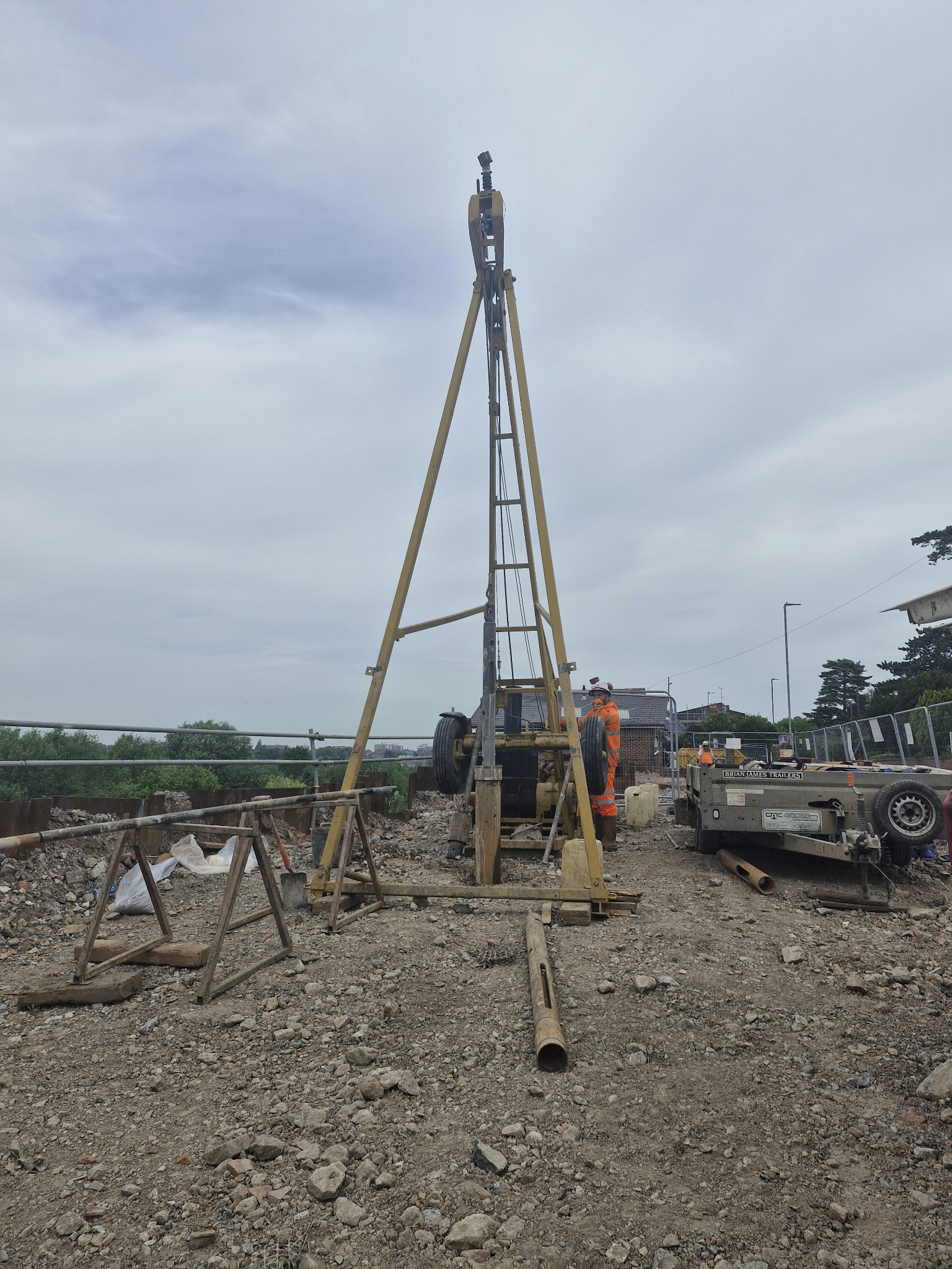 Drilling rig on site
